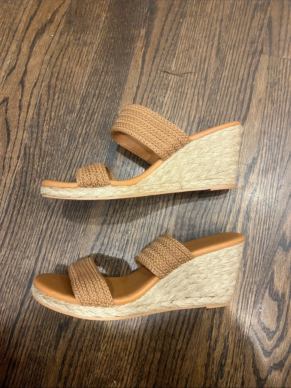 Andre Assous Braided Tan Slide Mules - Picture 2 of 8